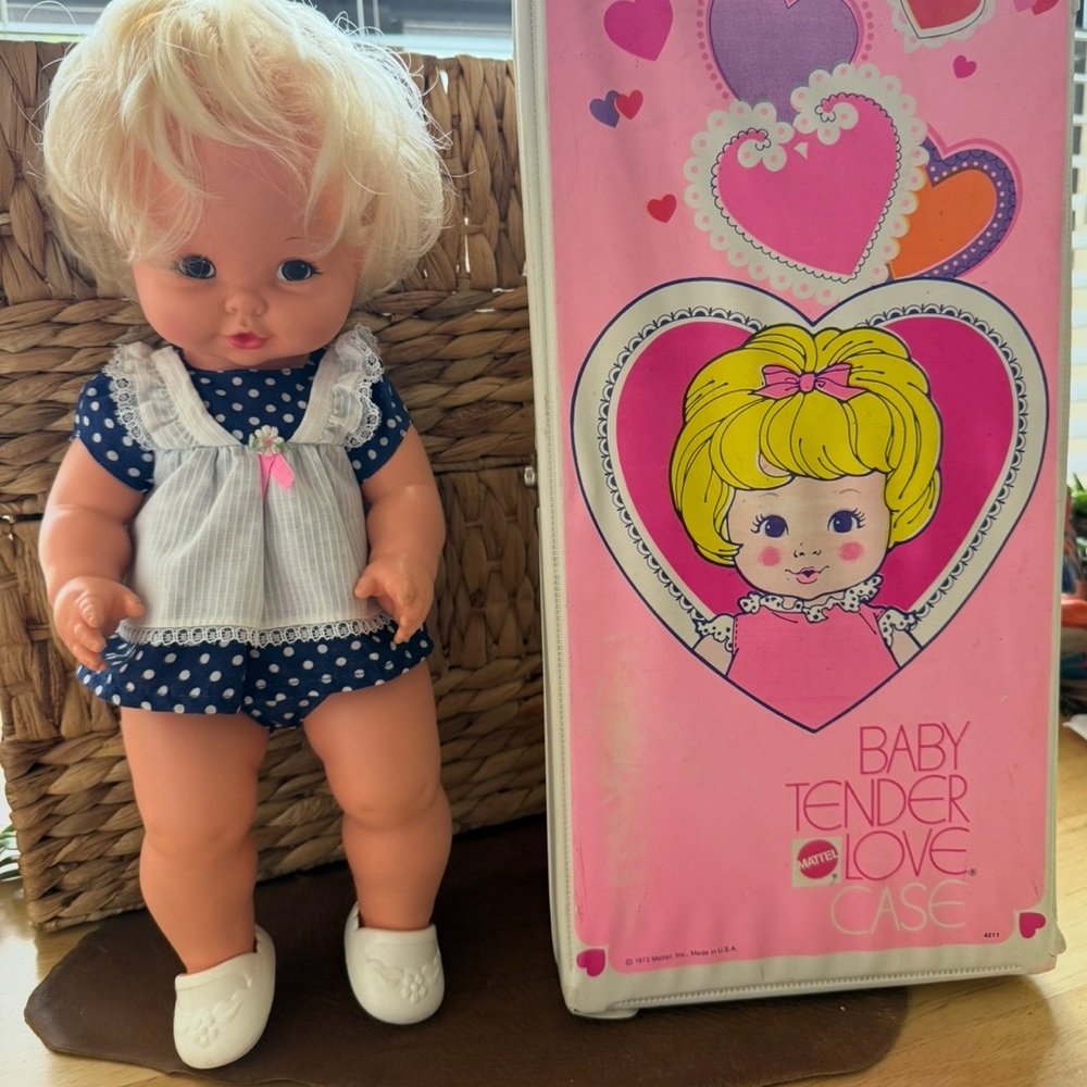 Vintage Baby Tender Love Doll with Outfits & Case